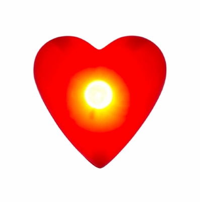 Rood hartje met licht - Led knipper hartje Rood