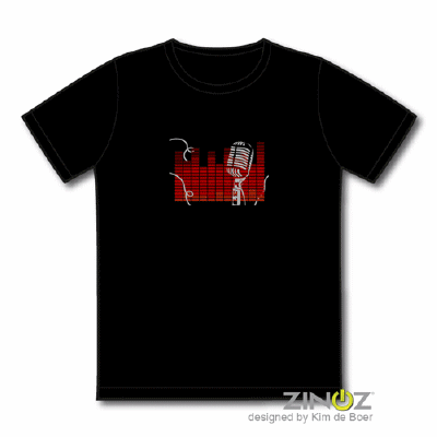 Led T-Shirt Sing it Back Rood - XXS/XS/S/M