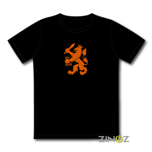 Led T-Shirt Zwart Oranje Leeuw met €10,- korting