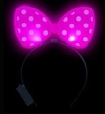 Led Diadeem Strikje Roze