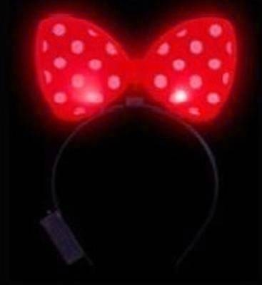 Led Diadeem Strikje Rood