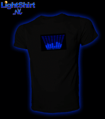 Led T-Shirt Equalizer Blauw - XXL en XXXL
