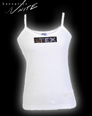 Scrolling Led Shirt Witte Top