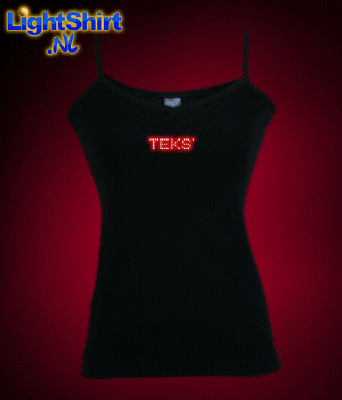 Scrolling Led Shirt Zwarte Top