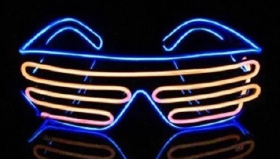 El-Wire shutter bril Blauw/Oranje