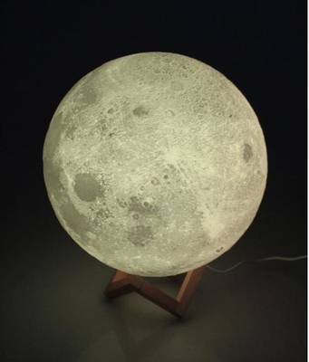 3D Maanlicht Lamp Met Afstandsbediening - 16 kleuren 28 cm