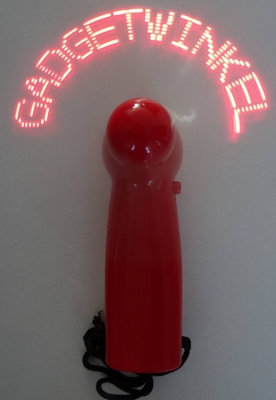 Ventilator met eigen tekst (Rood)
