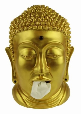Boeddha Tissue box Houder - Goud