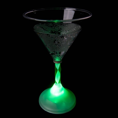 Cocktail glas met licht / Martini Glas met licht