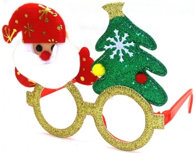 Kerst Bril met Kerstman en Kerstboom