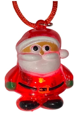 Halsketting Kerstman met rode led