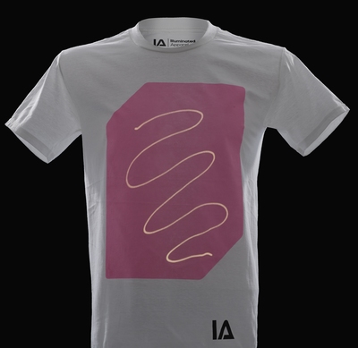 Wit Shirt met Roze Glow in de maten 128 en 140