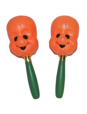 Maracas/Sambaballen pompoen 20 cm (2 Stuks)