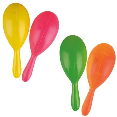 Maracas/Sambaballen in Neon kleuren Assorti (2 stuks)