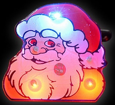 Kerst Blinkie hoofd kerstman