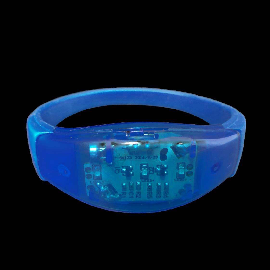 Led armband Blauw (reageert op geluid)