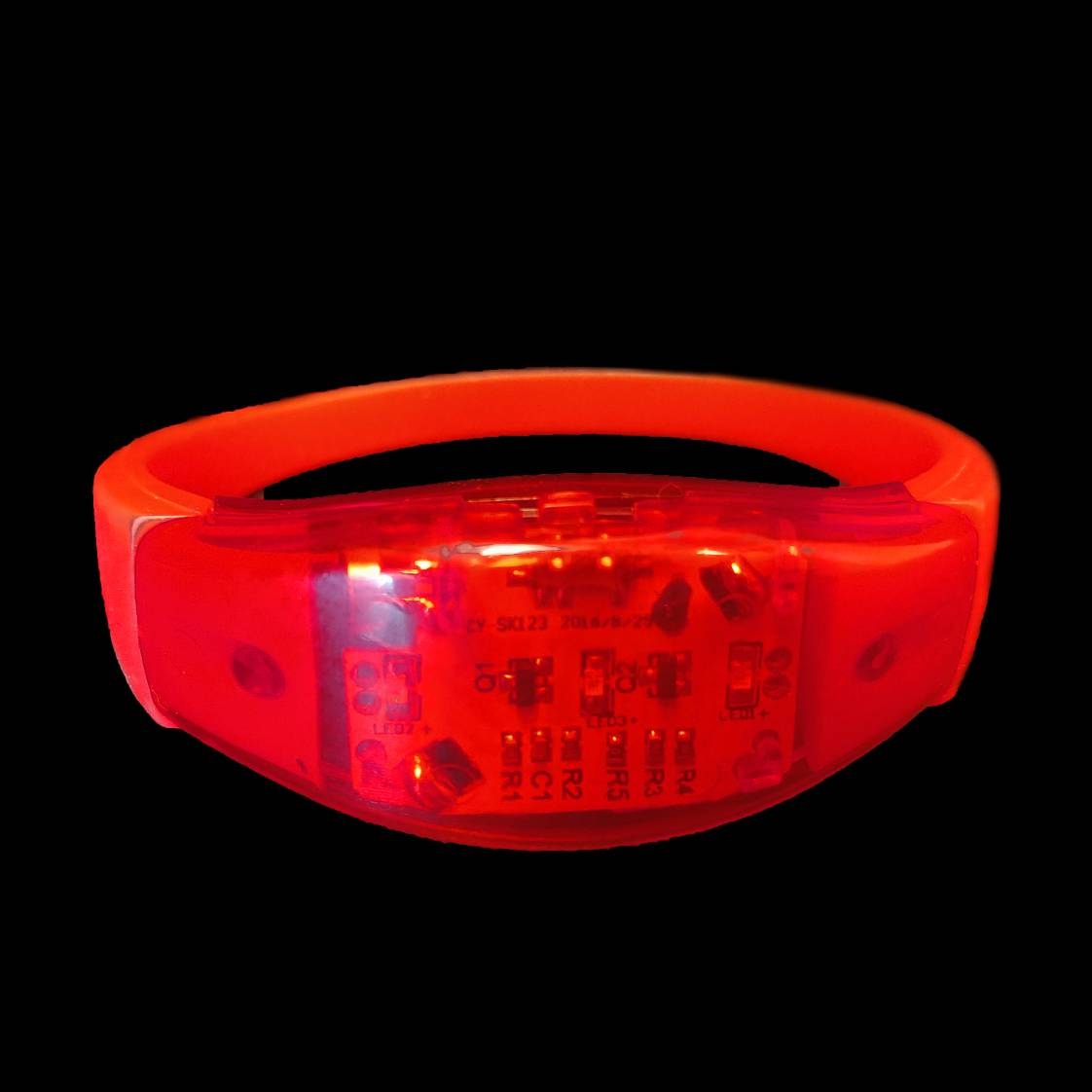 Led armband Rood (reageert op geluid)