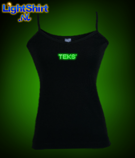 Scrolling Led Shirt Zwarte Top