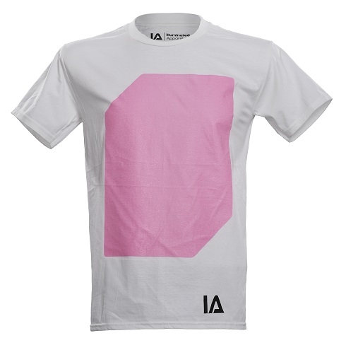 Wit Shirt met Roze Glow in de maat M