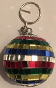 Sleutelhanger Gekleurde spiegelbol 5cm