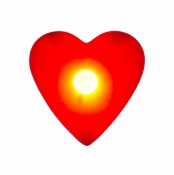 Rood hartje met licht - Led knipper hartje Rood