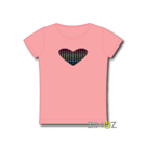 Led T-Shirt Groove is in the heart roze (dames/kinderen)
