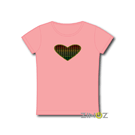 Led T-Shirt Eclipse of the Heart roze (dames/kinderen)
