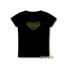 Led T-Shirt Eclipse of the Heart zwart (dames/kinderen)
