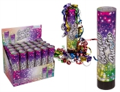 Confetti Shooter 20 cm met metallic gekleurde slierten