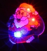 Kerst Broche met licht - Rennende kerstman