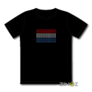 Led T-Shirt Nederlandse Vlag