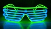 El-Wire shutter bril Blauw/Groen