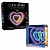 Neon hart met oneindige reflecties