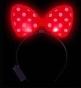 Led Diadeem Strikje Rood