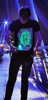 Zwart Shirt met Groene Glow