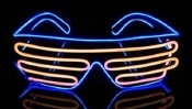 El-Wire shutter bril Blauw/Oranje