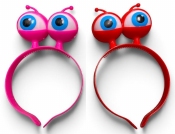 Led Diadeem met knipperende Ogen - Assorti in rood en roze