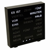 LED Woord Klok - Duits 17x16.5 cm