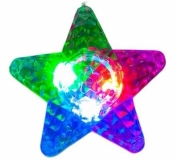 Halsketting Led Ster met 3 gekleurde ledjes Wit