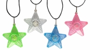 Halsketting Led Ster met 3 gekleurde ledjes (Assorti van 4 kleuren)