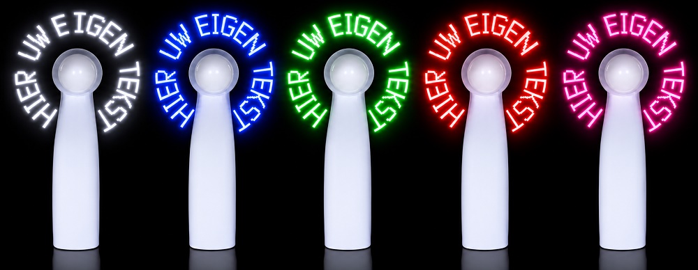 Ventilator met eigen tekst