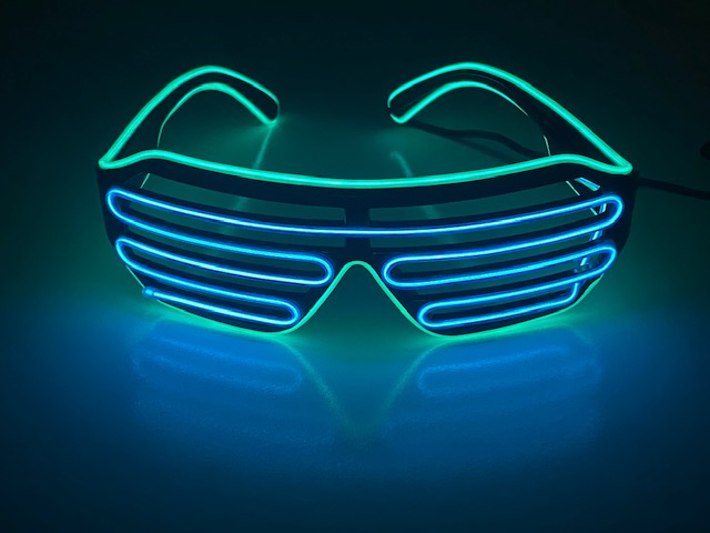 El Wire shutter bril met 2 kleuren 