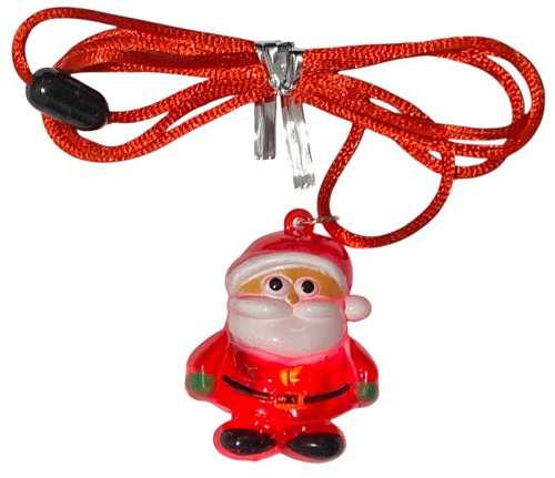 Halsketting kerstman met rode led